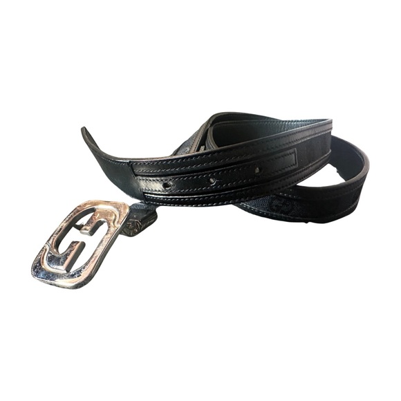 Gucci Black Vintage Monogram GG Belt - Picture 5 of 6